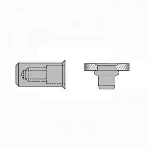 Вытяжная заклёпка с внутренней резьбой CAP глухие (закрытые), алюминий, малый бурт