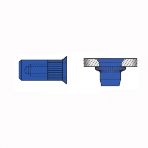Вытяжная заклёпка с внутренней резьбой CAP глухие (закрытые), сталь, потайной бурт