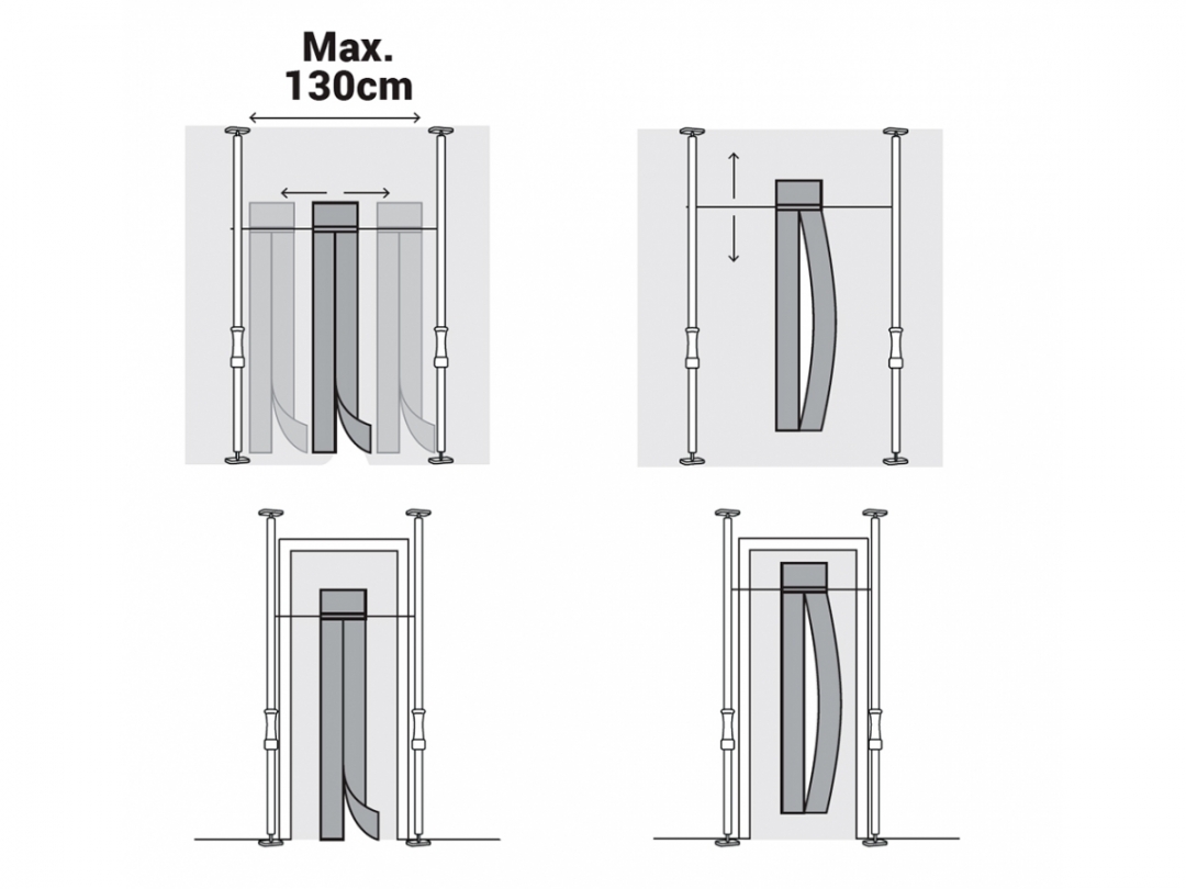 Набор для создания магнитной двери (магнитная полоса, стержни, зажимы)